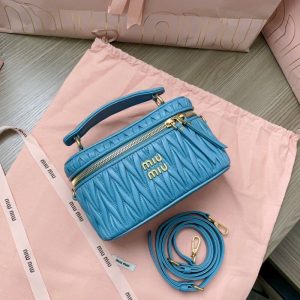 Replica Miu Miu Cosmetic Bag Blue - authentic-look luxury purse replica