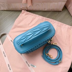 Replica Miu Miu Cosmetic Bag Blue - high-end fake designer purse