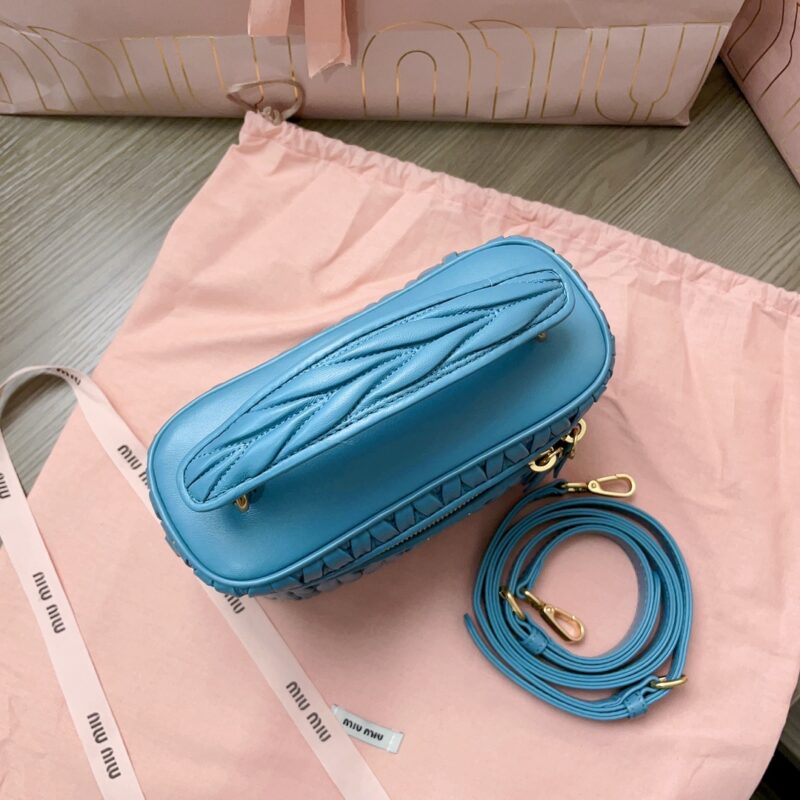 Replica Miu Miu Cosmetic Bag Blue - high-end fake designer purse