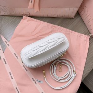 Replica Miu Miu Cosmetic Bag White - premium 1:1 fake handbag model