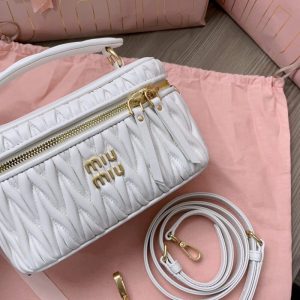 Replica Miu Miu Cosmetic Bag White - elite superclone designer purse