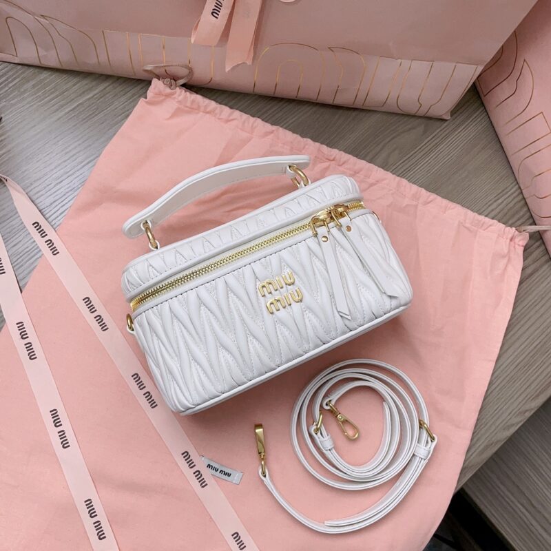Replica Miu Miu Cosmetic Bag White - best-selling designer handbag dupe