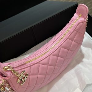 Replica CHANEL 23P Crescent Bag Pink - high-end fake designer purse
