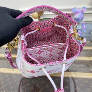 Replica Louis Vuitton NeoNoe BB White Pink - 1:1 designer replica handbag