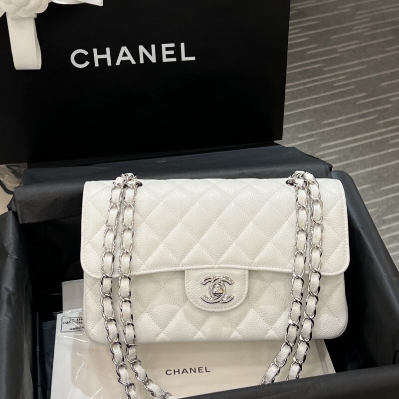 Replica CHANEL Classic Flap 23cm White Silver - premium-grade designer purse dupe