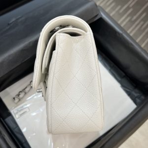 Replica CHANEL Classic Flap 23cm White Silver - premium 1:1 fake handbag model