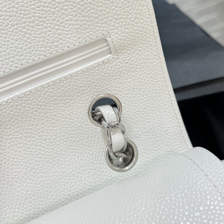 Replica CHANEL Classic Flap 23cm White Silver - top-tier luxury replica shoulder bag