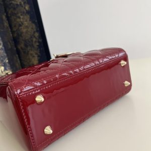 Replica Lady Dior Patent Red ABC - premium-grade designer purse dupe