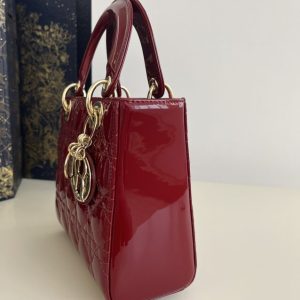 Replica Lady Dior Patent Red ABC - best-selling designer handbag dupe