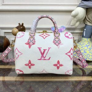Replica Louis Vuitton Speedy Bandouliere 25 Pink - high-end fake designer purse