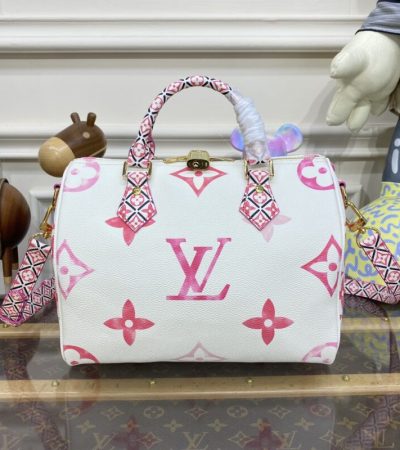Replica Louis Vuitton Speedy Bandouliere 25 Pink - ultra-realistic fake designer tote