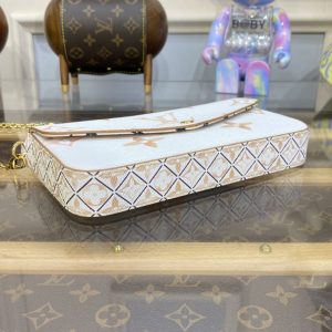 Replica Louis Vuitton Felicie Pochette White Apricot - premium-grade designer purse dupe