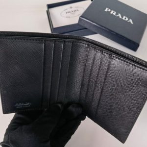 Replica Prada Saffiano Short Wallet Golden - elite superclone designer purse