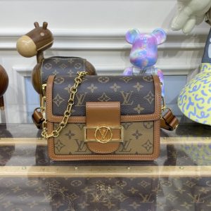 Replica Louis Vuitton Dauphine Mini Brown - premium 1:1 fake handbag model