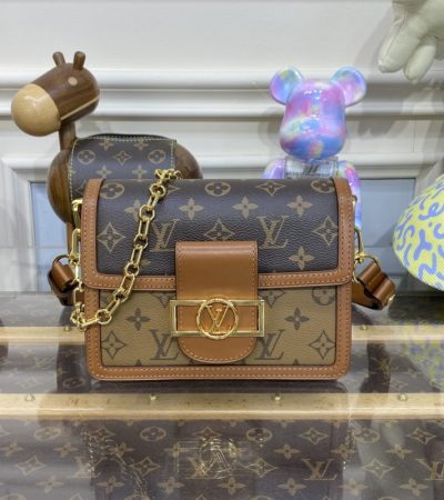 Replica Louis Vuitton Dauphine Mini Brown - premium 1:1 fake handbag model