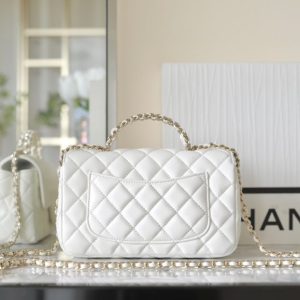 Replica CHANEL CF 20 cm Handle White - high-end fake designer purse