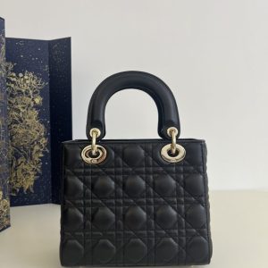 Replica Lady Dior Black ABC - high-end fake designer purse