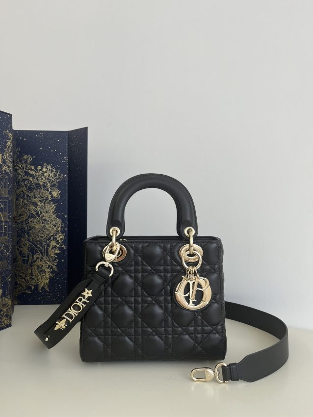 Replica Lady Dior Black ABC - 1:1 designer replica handbag