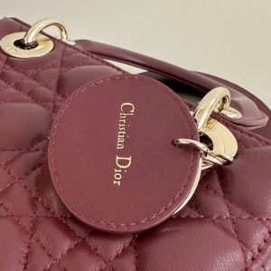 Replica Lady Dior Bordeaux ABC - premium 1:1 fake handbag model