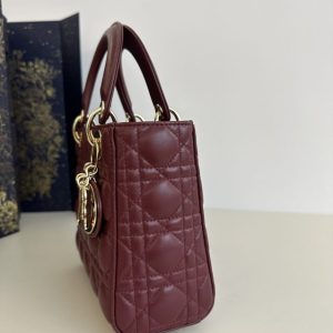 Replica Lady Dior Bordeaux ABC - best quality luxury bag dupe
