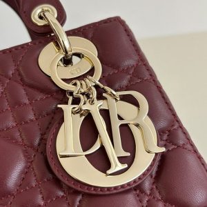 Replica Lady Dior Bordeaux ABC - realistic designer-inspired fake bag