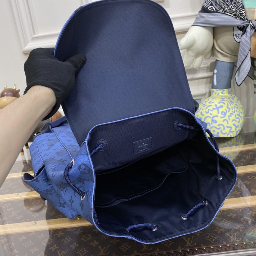 Replica Louis Vuitton Christopher Backpack Blue 2 - high-quality designer bag clone