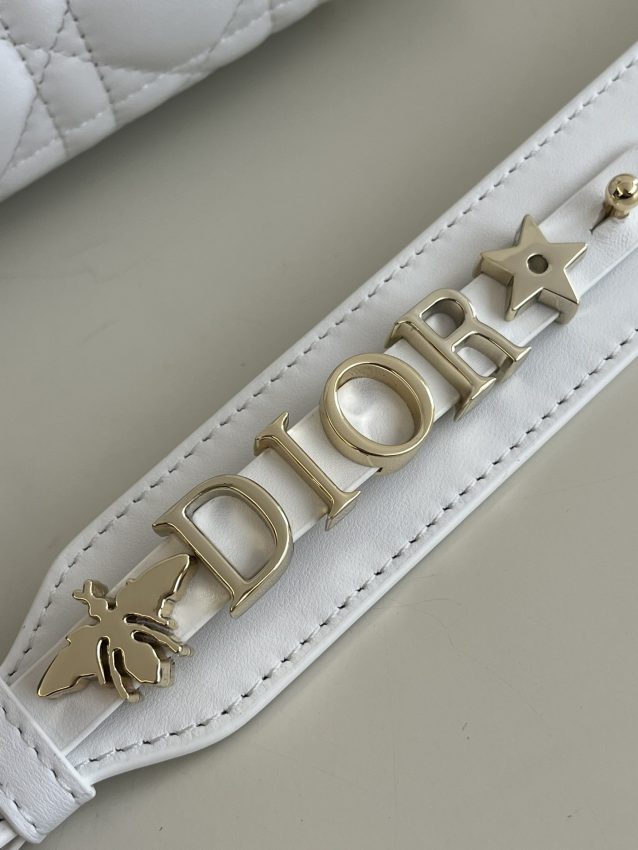 Replica Dior Lady Dior White ABC - near-authentic luxury replica handbag