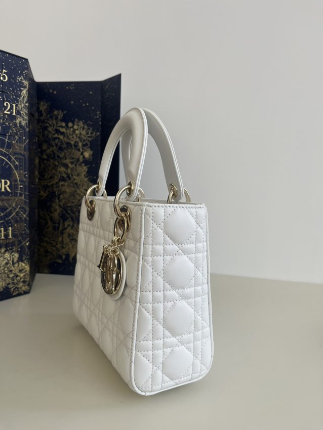 Replica Dior Lady Dior White ABC - near-authentic luxury replica handbag