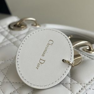 Replica Dior Lady Dior White ABC - realistic designer-inspired fake bag