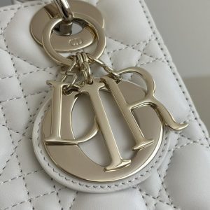 Replica Dior Lady Dior White ABC - elite superclone designer purse