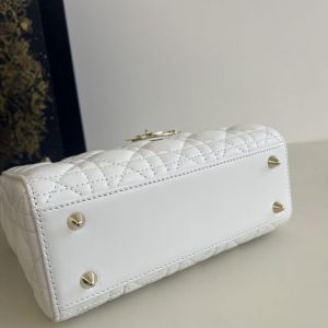 Replica Dior Lady Dior White ABC - high-end fake designer purse