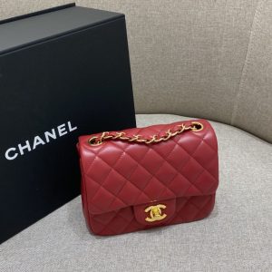 Replica CHANEL Classic Flap 17cm Red - top-rated replica designer bag