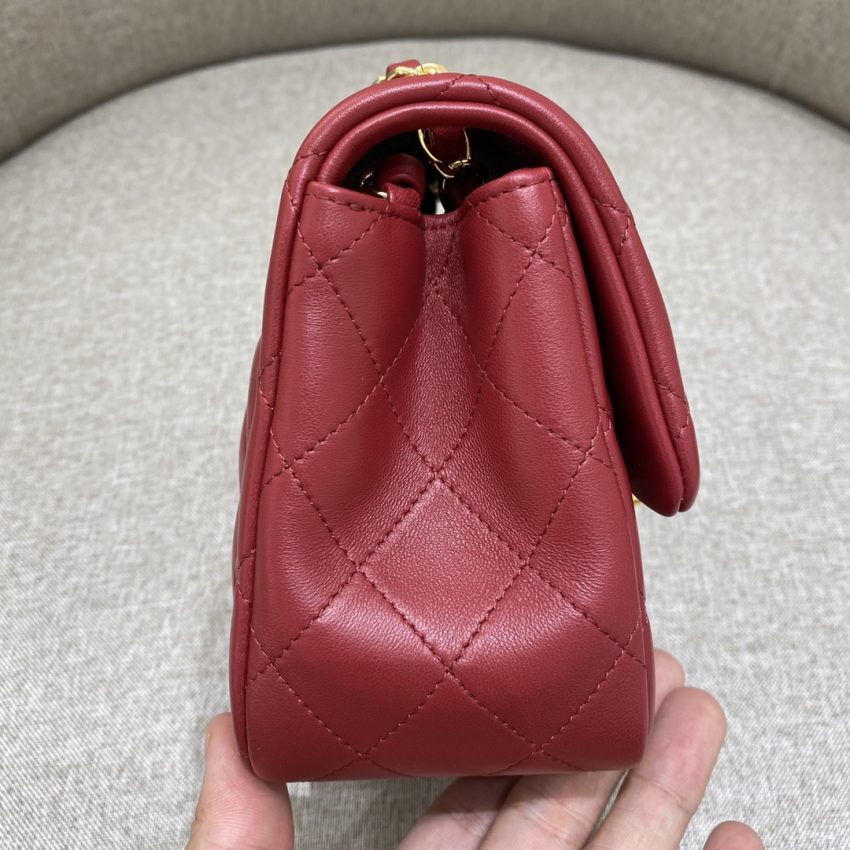 Replica CHANEL Classic Flap 17cm Red - 1:1 designer replica handbag