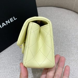 Replica CHANEL Camellia Flap Yellow - near-authentic luxury replica handbag