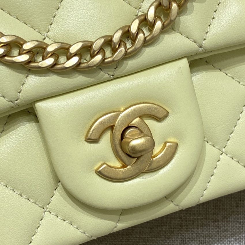 Replica CHANEL Camellia Flap Yellow - near-authentic luxury replica handbag