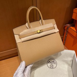 Replica Hermes Birkin Epsom Marsala Brown - authentic-look luxury purse replica