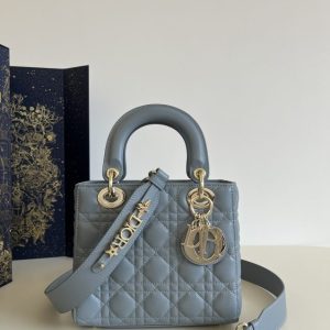 Replica Dior Lady Dior Blue ABC - premium-grade designer purse dupe