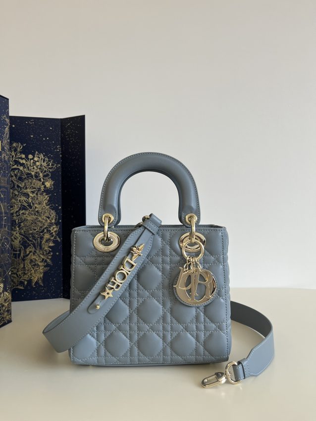 Replica Dior Lady Dior Blue ABC - premium-grade designer purse dupe