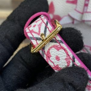 Replica Louis Vuitton Nano Noe White Pink - realistic designer-inspired fake bag