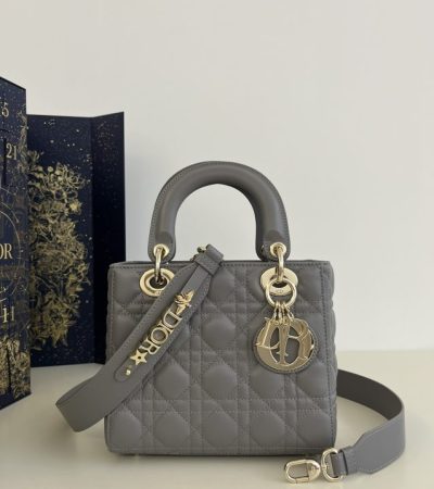 Replica Lady Dior Grey ABC - 1:1 designer replica handbag