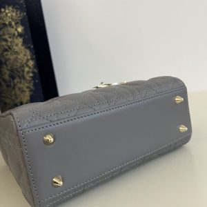 Replica Lady Dior Grey ABC - top-rated replica designer bag