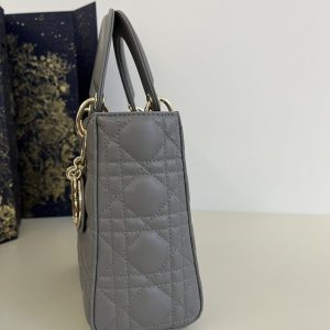 Replica Lady Dior Grey ABC - high-accuracy replica luxury purse