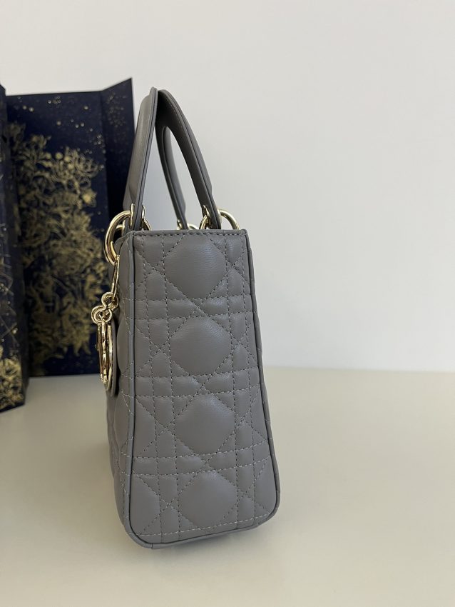 Replica Lady Dior Grey ABC - high-accuracy replica luxury purse