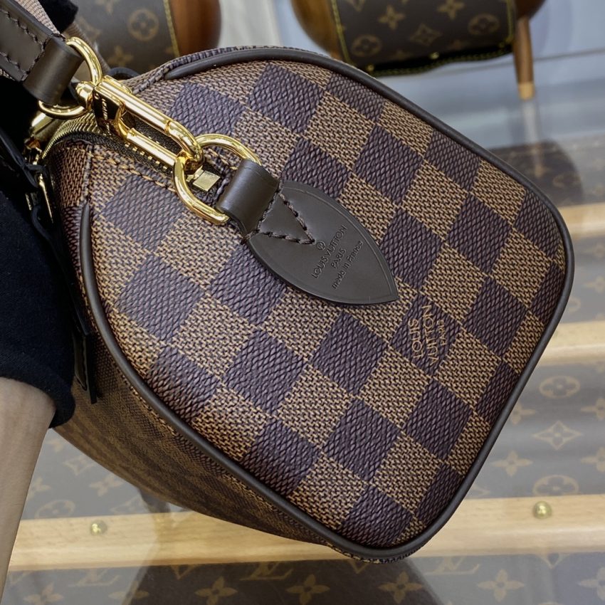 Replica Louis Vuitton Speedy Bandouliere 20 Brown Grid - high-accuracy replica luxury purse