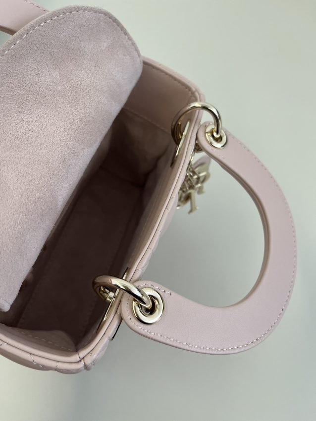 Replica Lady Dior Mini Pale Pink - best quality luxury bag dupe