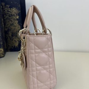 Replica Lady Dior Mini Pale Pink - high-end fake designer purse