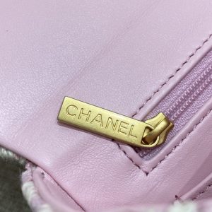 Replica CHANEL Tweed Handle Crush Small Purple - authentic-look luxury purse replica