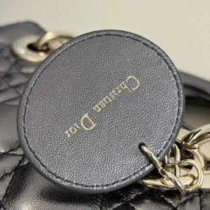 Replica Lady Dior Platinum Metallic ABC - ultra-realistic fake designer tote