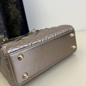 Replica Lady Dior Golden Metallic ABC - high-end fake designer purse