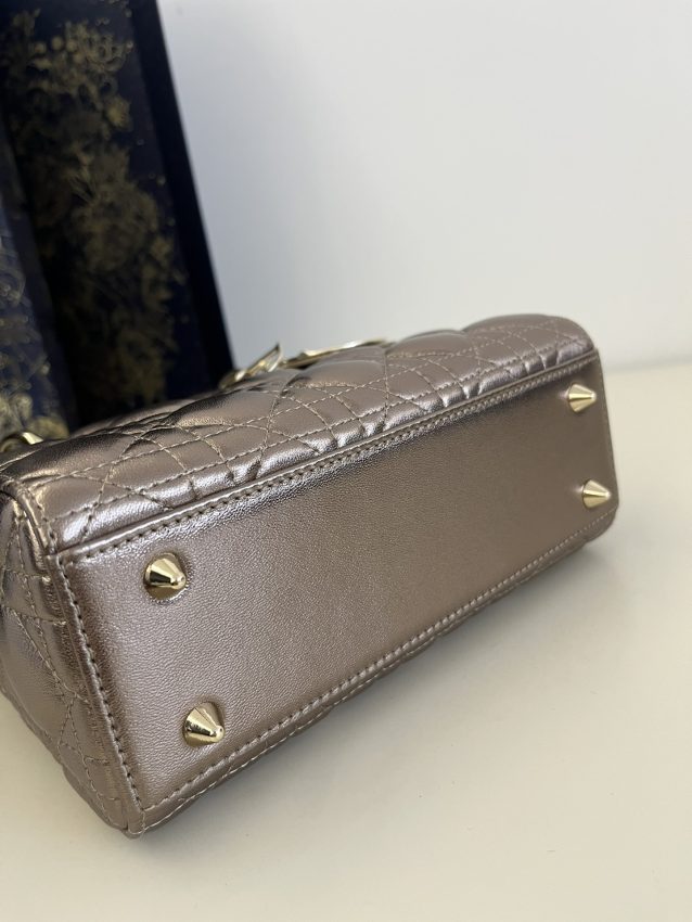 Replica Lady Dior Golden Metallic ABC - high-end fake designer purse